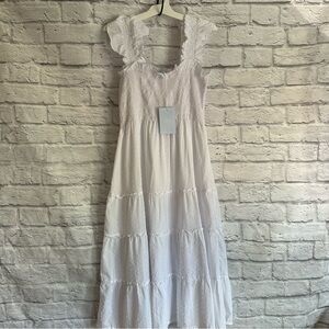 NEW WITH TAGS HILL HOUSE HOME ELLIE NAP DRESS SWISS DOT SHEER WHITE WOMENS XL